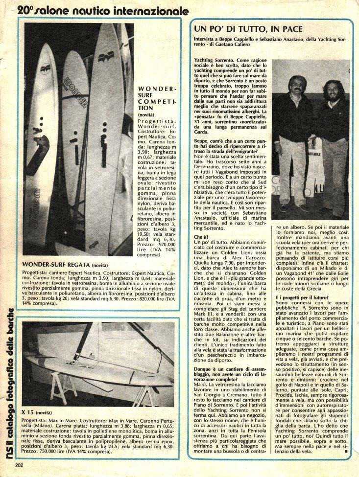 Intervista su rivista Nautica 1980